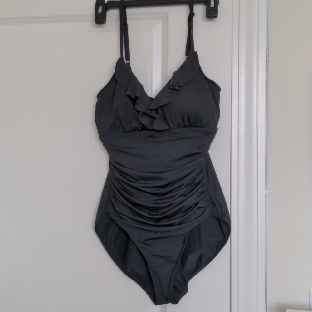 Ralph Lauren black one piece bathing suit